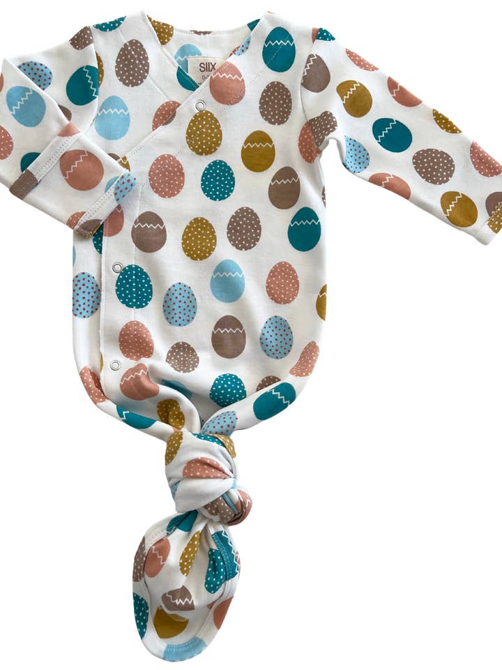 Easter Egg Hunt / Organic Kimono Knot Gown for wholesale by SIIX Collection