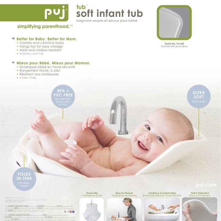 Puj | Simplifying Parenthood - Wholesale Bath Toy - Baby - Puj Tub, Aqua5
