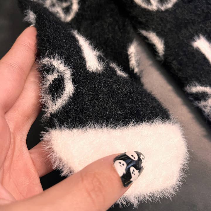 House of Hex - Wholesale Socks - Unisex - Fuzzy Pentagram Socks | Silky soft | Pentacle | witch8