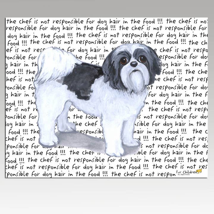 Shih Tzu Puppy Cut Cutting Board for wholesale by Zeppa Studios