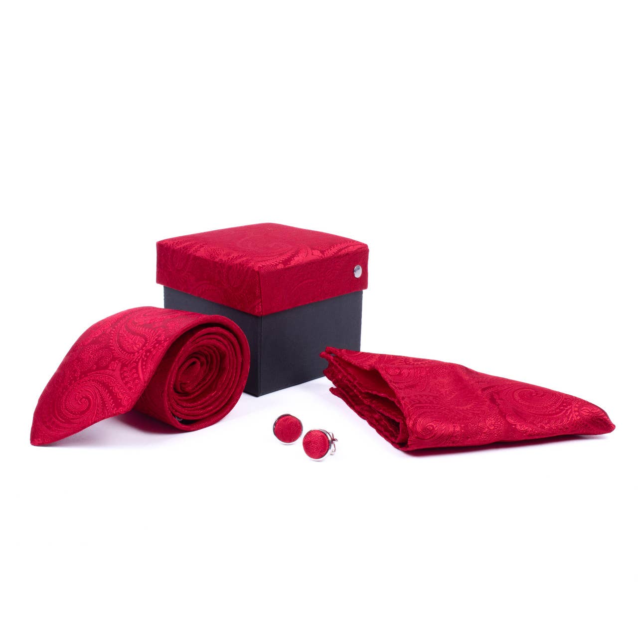 Selini New York - Wholesale Necktie - Men's - 12pc Assorted Pack Paisley Boxed Tie, Hanky & Cufflink set2