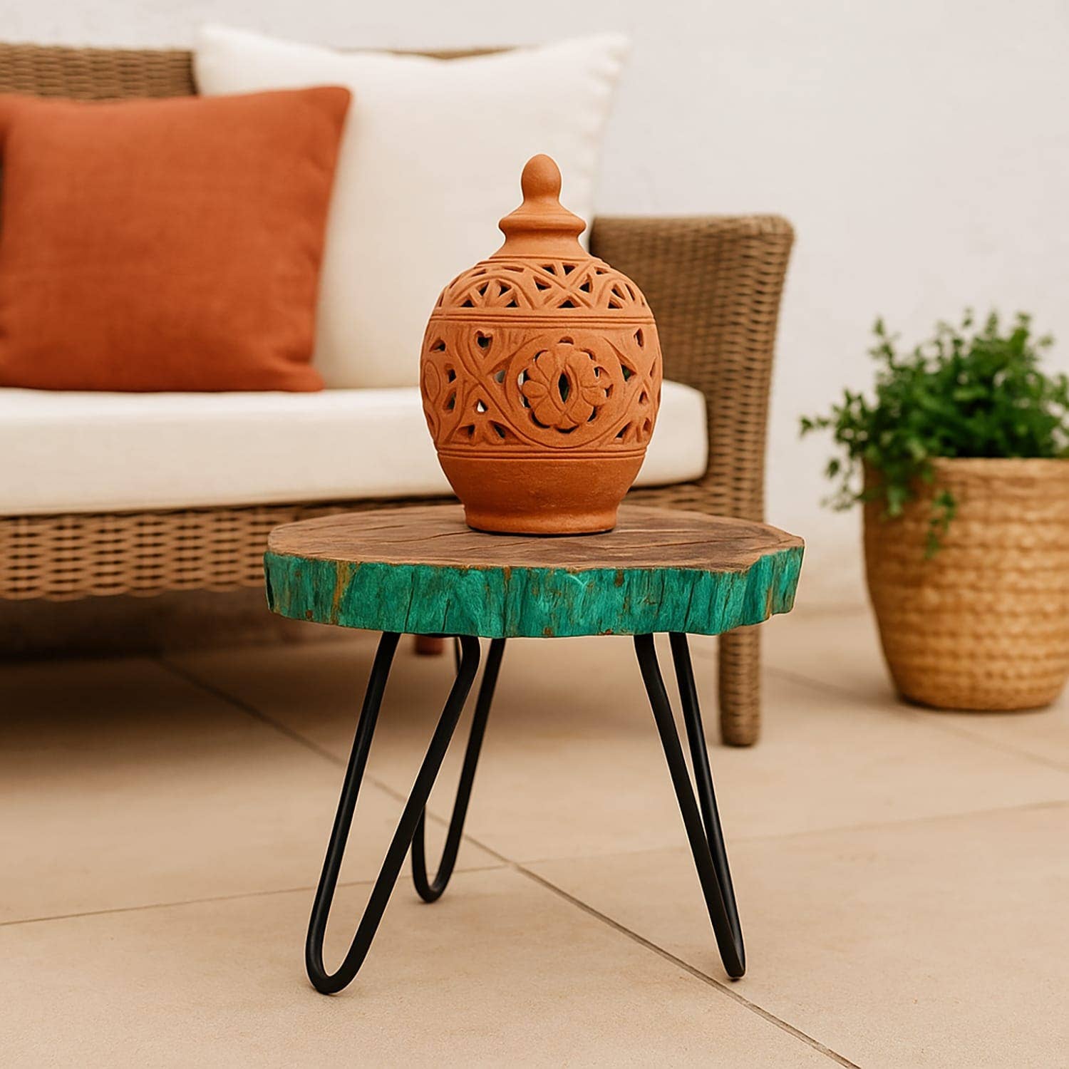 Etnico del Mondo - Wholesale Stool - Folding Stool for Plants in Iron and Solid Wood #31