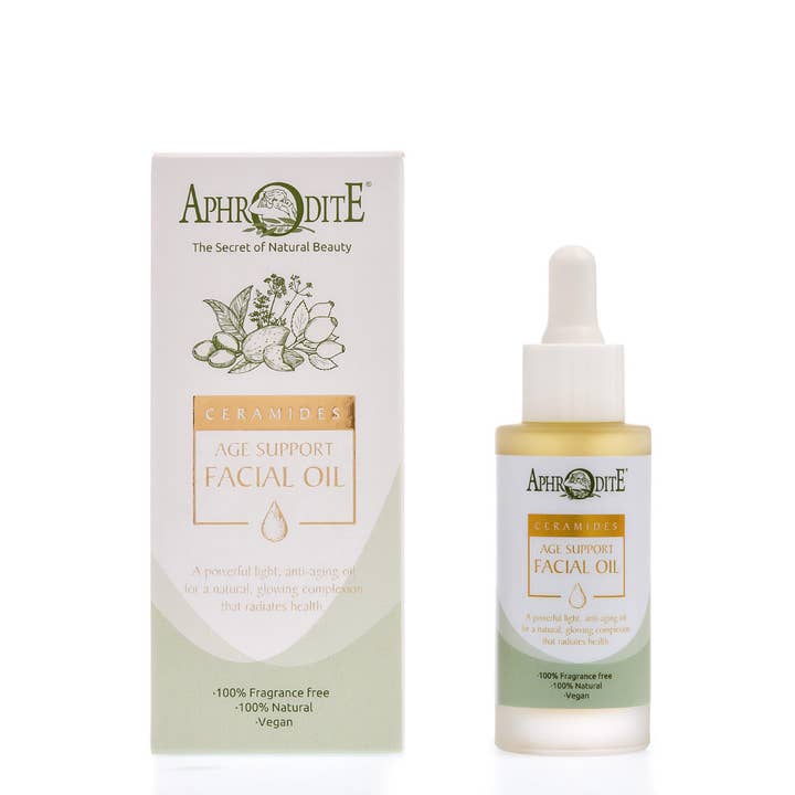 Ceramides Age Support Facial Oil for wholesale by Aphrodite Skin Care USA