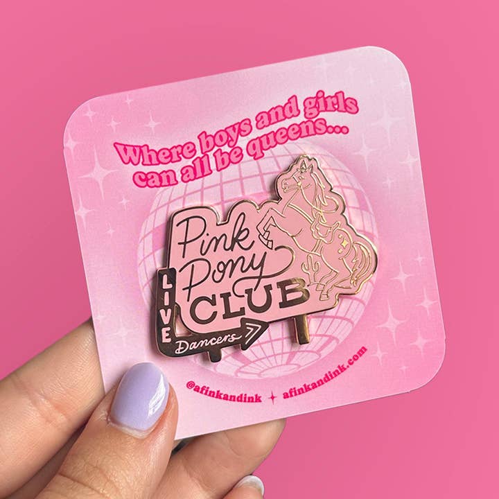A Fink & Ink - Wholesale Lapel Pin/Button - Pink Pony Club Enamel Pin0