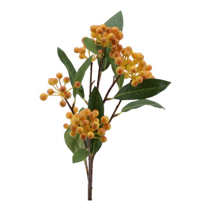 Floratexx - Wholesale Artificial Flowers - Rowan branch 61 cm yellow