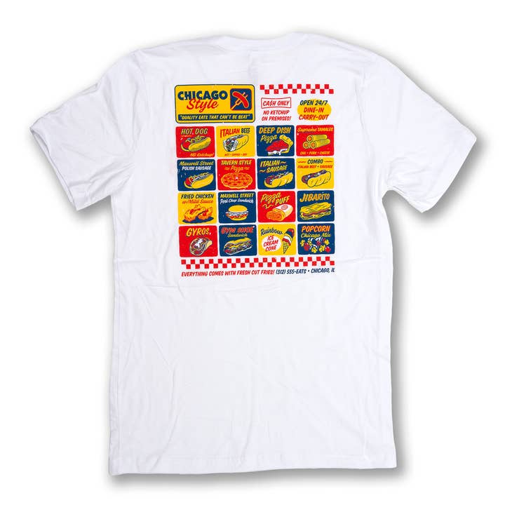Chicago Style Eats Tee - Unisex for wholesale by Transit Tees