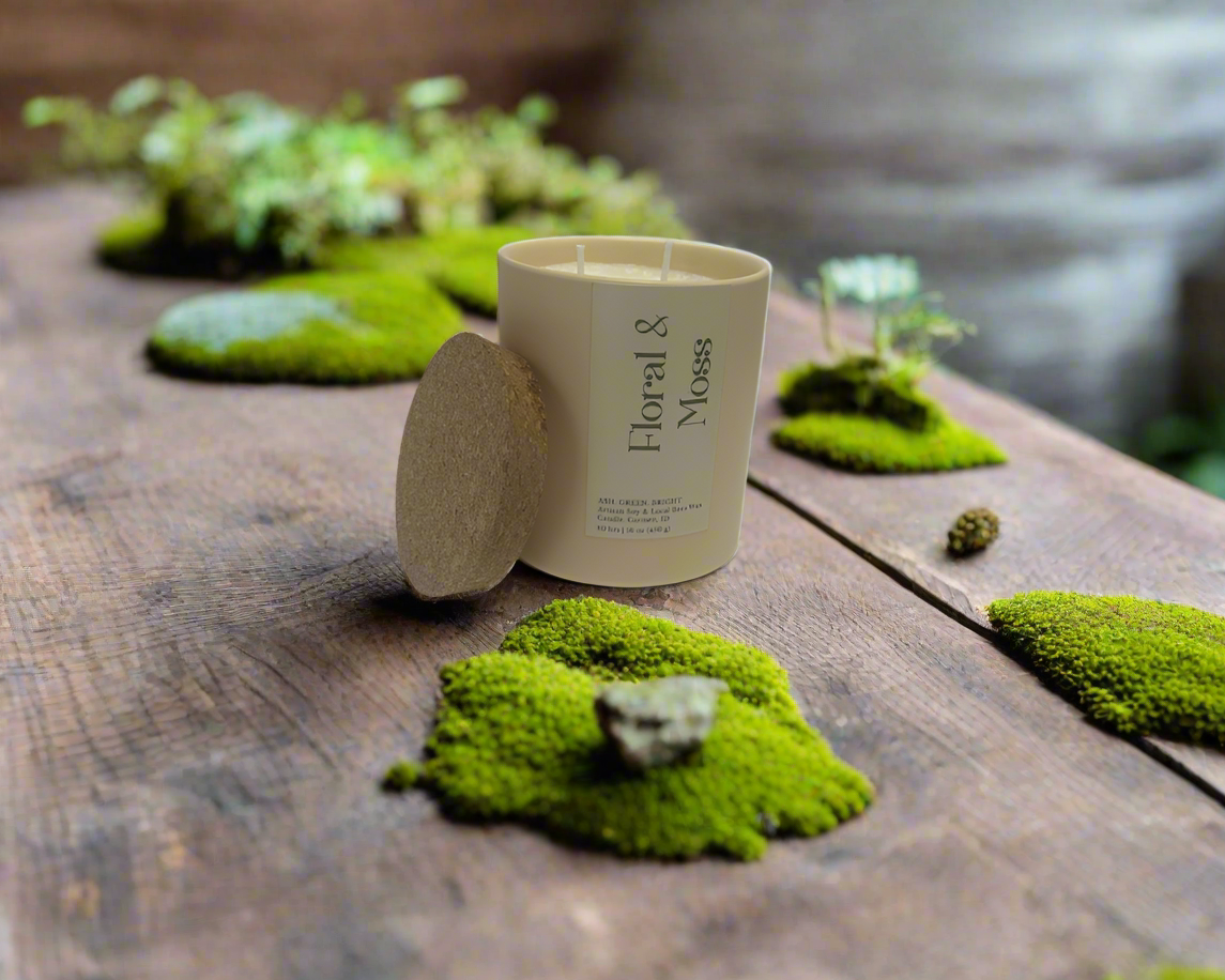 Wild + Co - Wholesale Jar/Filled Candle - Floral & Moss1