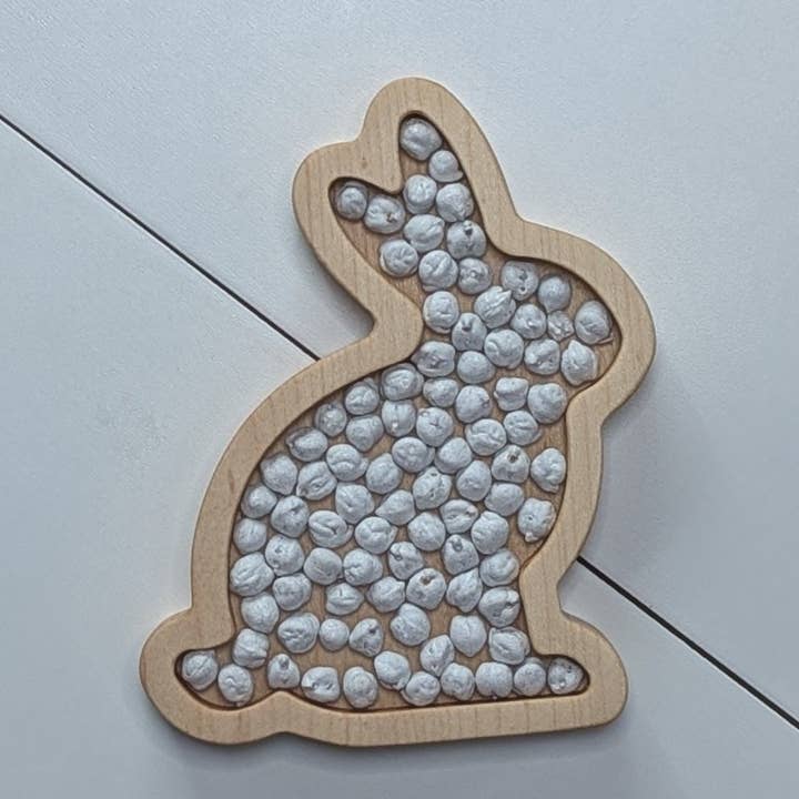 Mini Hare/Rabbit Sensory Play Tray for wholesale by Carved Together Co