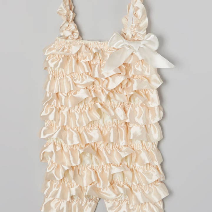 Ivory Satin Romper for wholesale by Wenchoice
