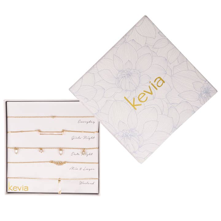 Kevia - Wholesale Jewelry Set - Mother of Pearl Themed Necklace Set