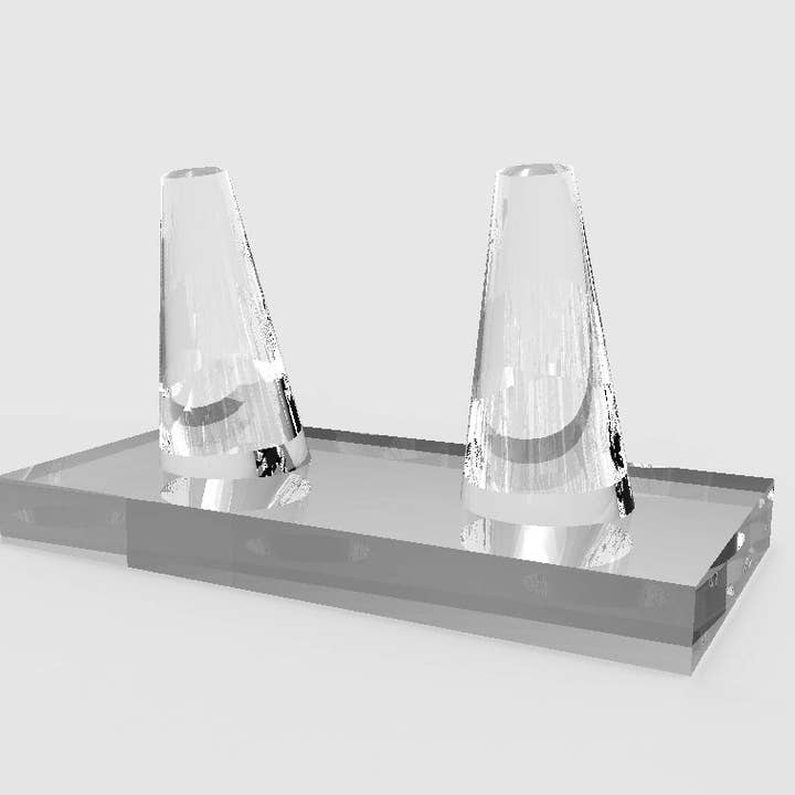 FIXTUREDISPLAYS - Wholesale Jewelry Stand & Display - Clear Acrylic Plexiglass Ring Stand Countertop Display 11620 23