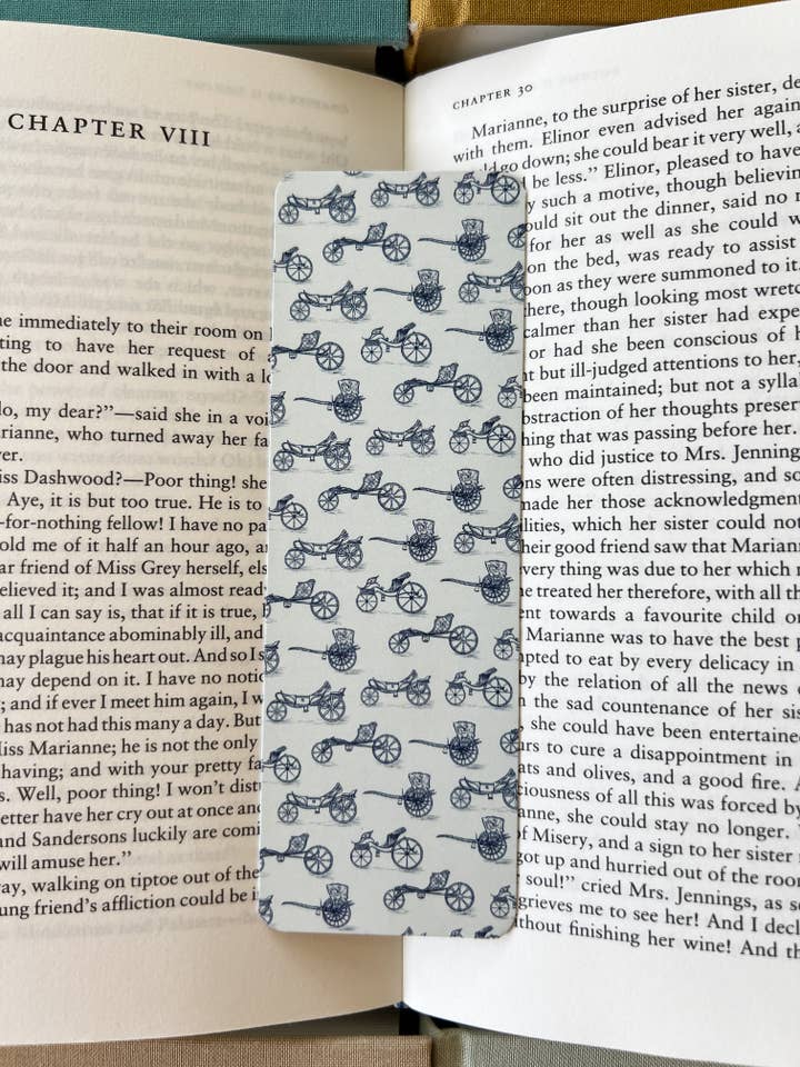 Carriage Toile Bookmark for wholesale by Inkwell Threads