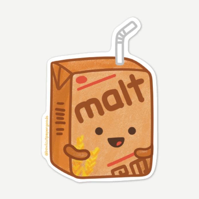 Bowl Cut Paper Goods - Wholesale Sticker - Malt Soy Drink sticker0