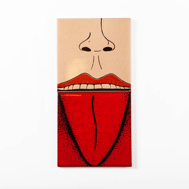 Selbstklebendes Wandbild aus 2 Fliesen, Zunge für den Großhandel von Bussoga