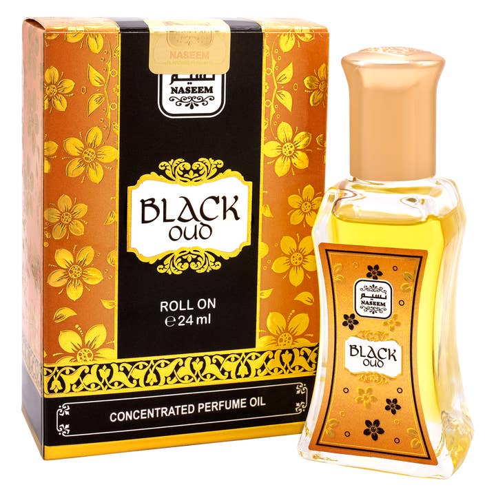 NASEEM - Wholesale Roll-On Fragrance - BLACK OUD Roll On Fresh Fruity Oud Unisex Fragrance 24 mL