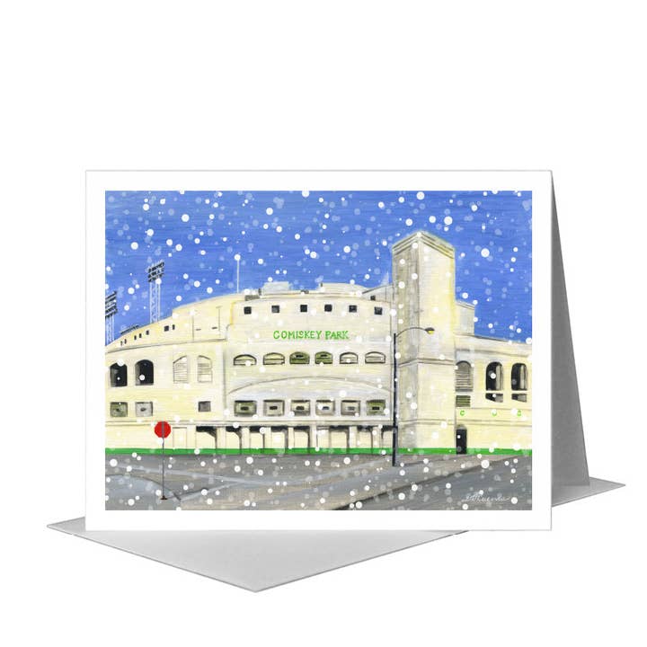 Comiskey Park, Chicago, Greeting Card (#7650C) for wholesale by Printed Canvas