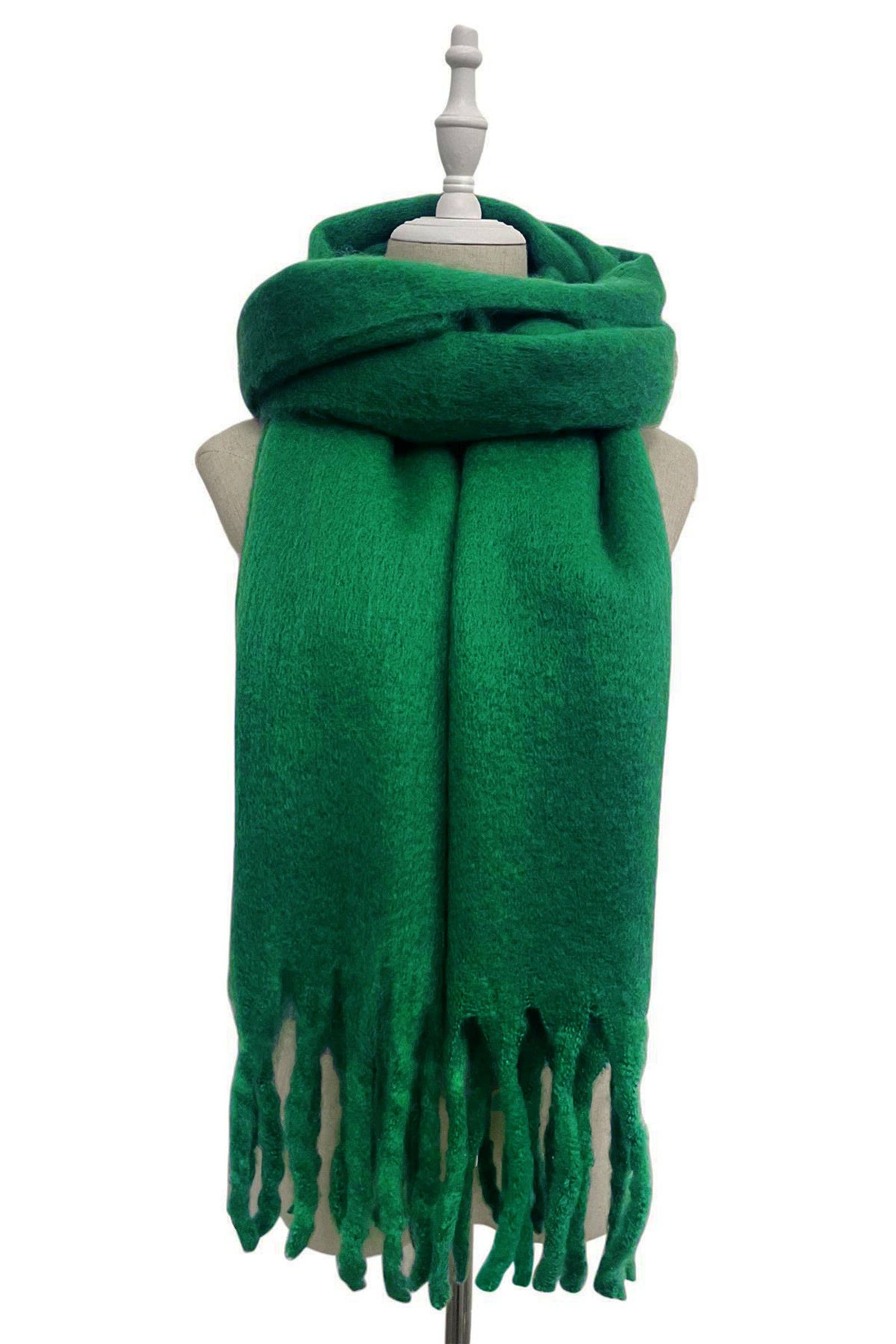 Fashion Scarf World - Vendita all'ingrosso Sciarpa - Donna - Sciarpa a scialle con nappe in morbida coperta semplice51