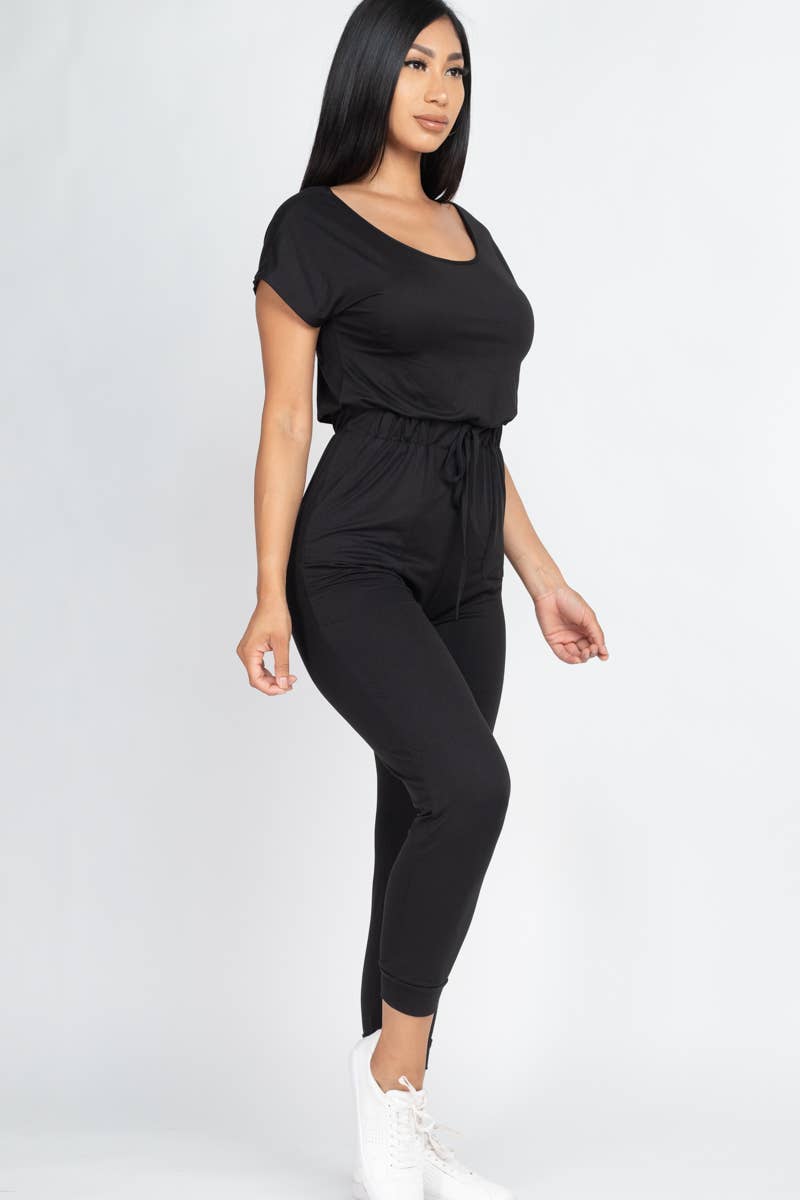CAPELLA APPAREL – Großhandel Jumpsuit – Damen – Jumpsuit mit zwei Wege-Schultern und Kordelzug29