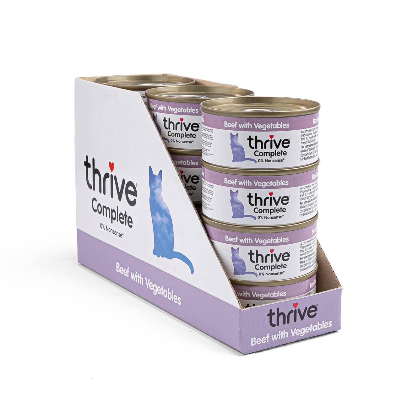 Finest Petfoods - Vente Nourriture – chat - Nourriture humide complète Thrive Bœuf avec Légumes 12x75 gr.0