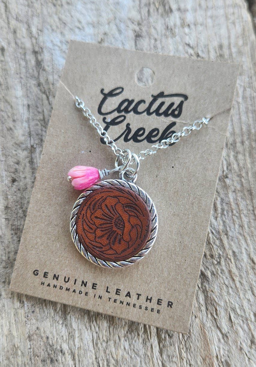 Cocklebur & Co. - Wholesale Pendant/Charm Necklace - "Nellie" Genuine Leather Necklace1