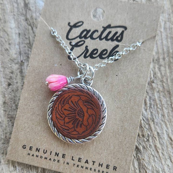 Cocklebur & Co. - Wholesale Pendant/Charm Necklace - "Nellie" Genuine Leather Necklace1