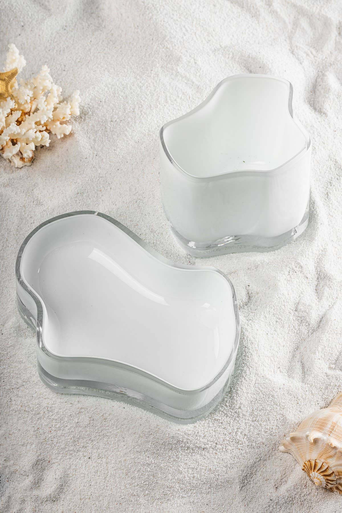 Element Accessories EU - Vendita all'ingrosso Ciotole/Piatti decorativi - Ciotola di design moderno, piatto, bianco: CORAL+ Aalto, COR06WH4