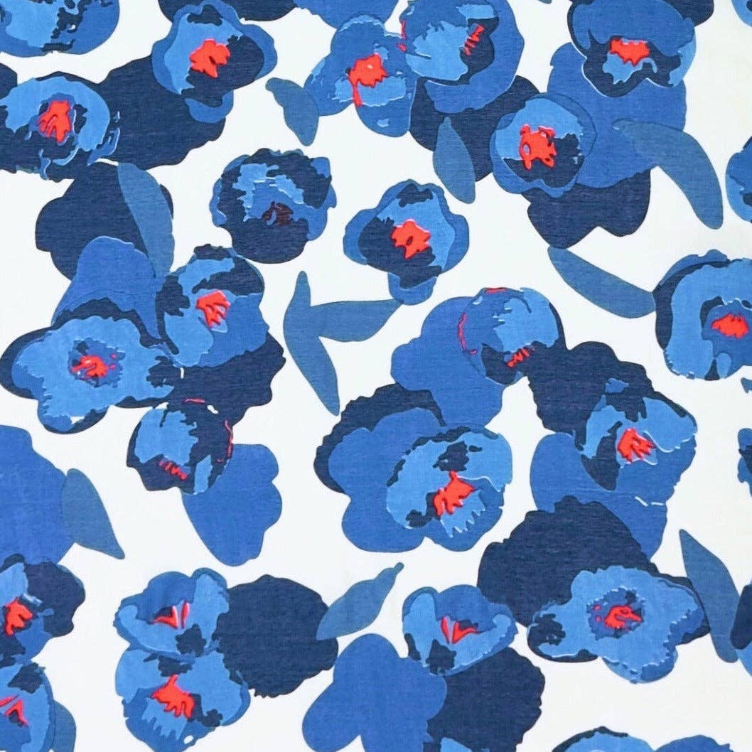 Humble Hilo – Cachecol - Mulher por atacado – Lenço Humble Hilo com arte de papoulas vetoriais3