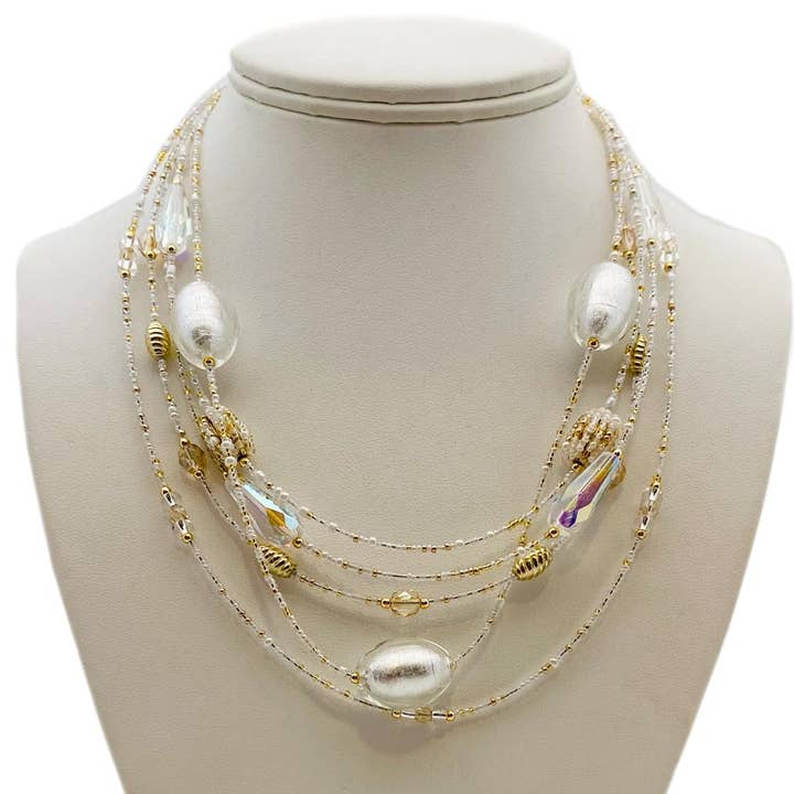Alice Sturzinger LLC - Wholesale Beaded/Pearl Necklace - Alison Murano Glass Layered Necklace - Multiple Color Opt.15