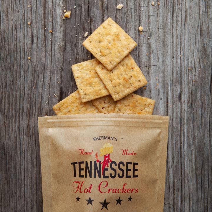Sherman's Tennessee Hot Crackers - Wholesale Crackers - Sherman's Tennessee Hot Crackers, White Cheddar Flavor 30 CT