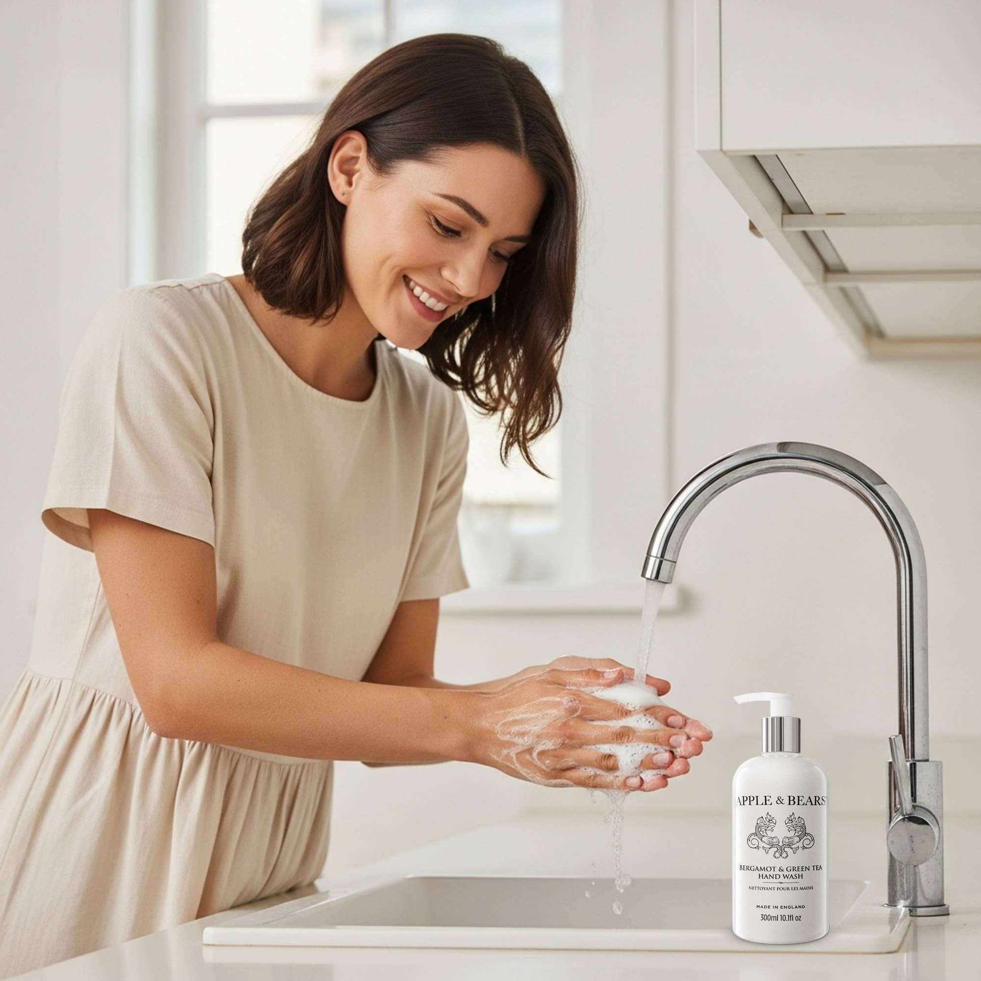 APPLE & BEARS - Venta al por mayor Jabones de manos - Jabón de manos con bergamota y té verde 300 ml/10.1 fl oz6