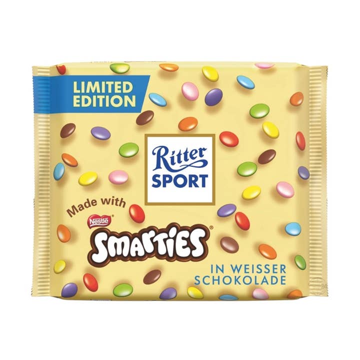 White Chocolate Bar With Smarties By Ritter Sport 169g for wholesale by Made in eatalia