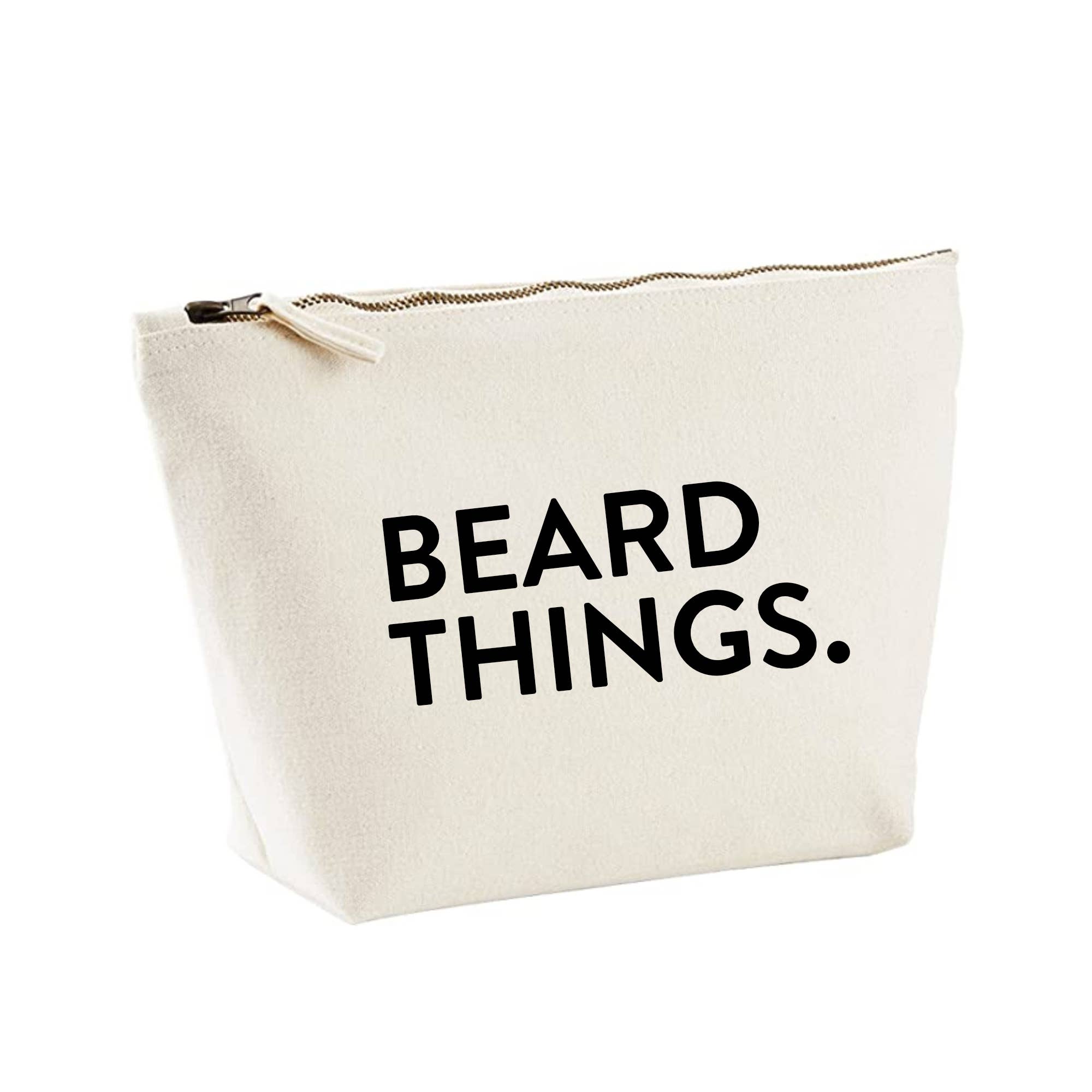 Word Up Creative - Wholesale Toiletry Bag - Men's - Beard Things Zipped Pouch toiletry Bag3