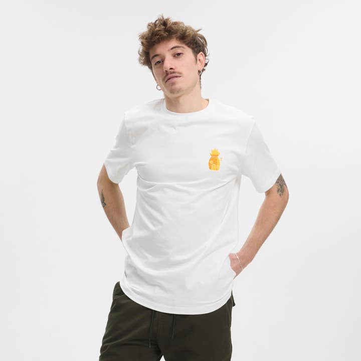 Hydroponic - Wholesale Screen Printed T-Shirt - Men's - SB Luau SS 01 - White2