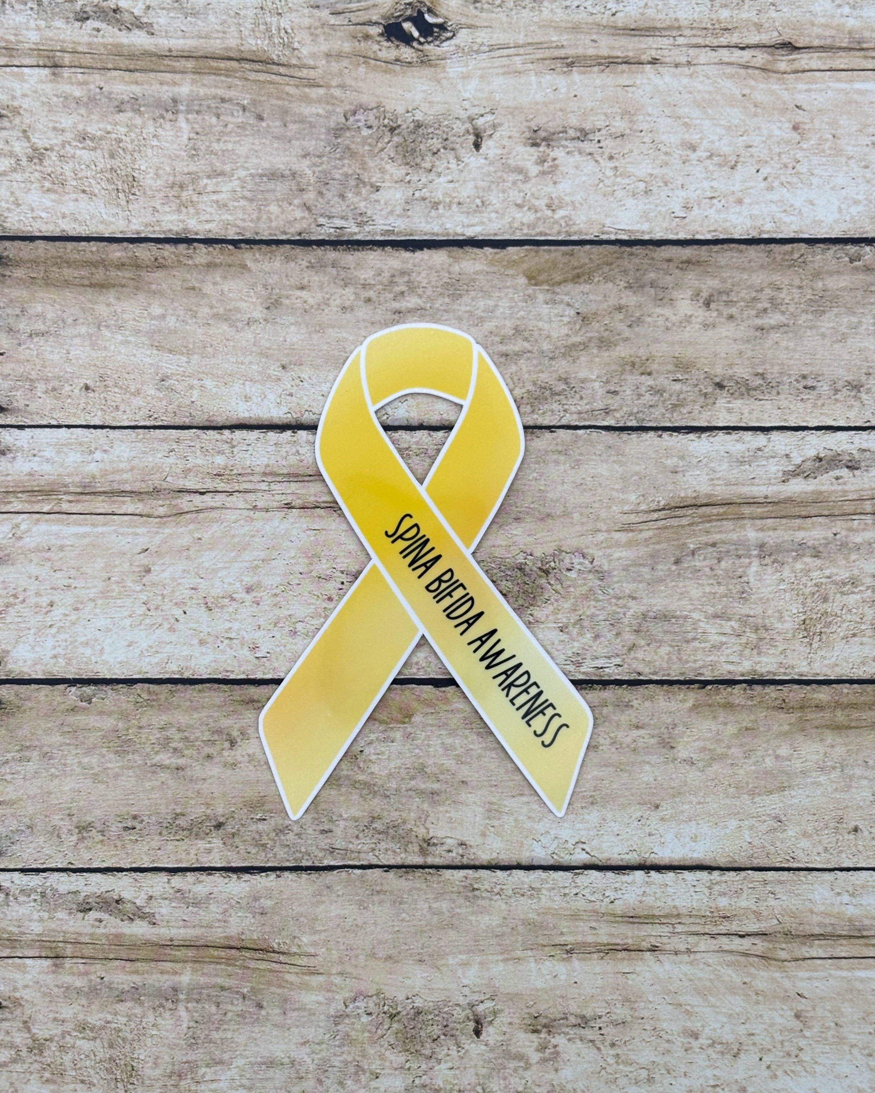 Made with Monday - Wholesale Sticker - Spina Bifida Awareness Ribbon Sticker1