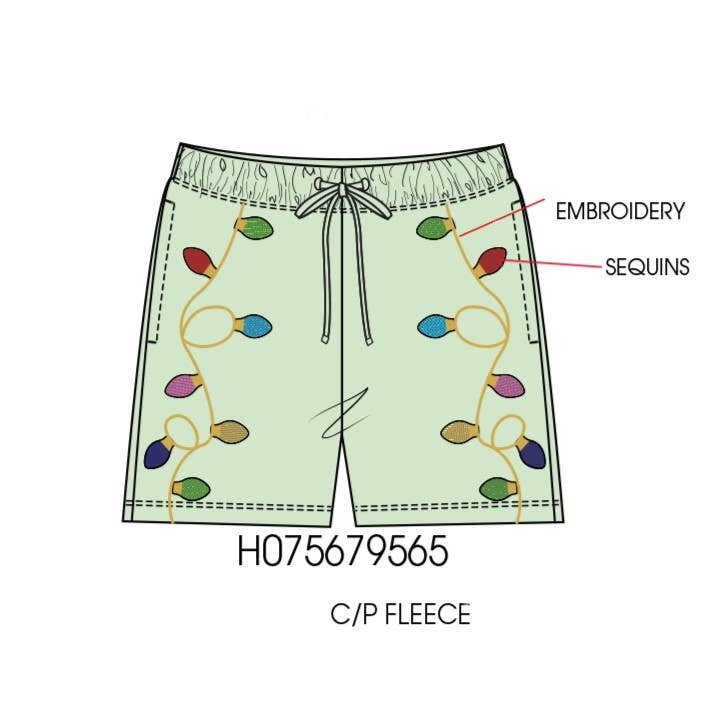 Paper Flower - Wholesale Shorts - Kids - Sequins Christmas Lights Shorts - TWEEN GIRLS2