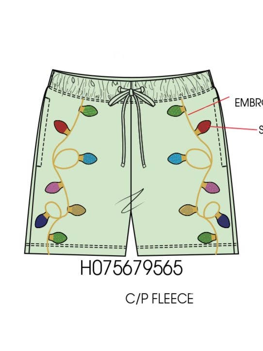 Paper Flower - Wholesale Shorts - Kids - Sequins Christmas Lights Shorts - TWEEN GIRLS2