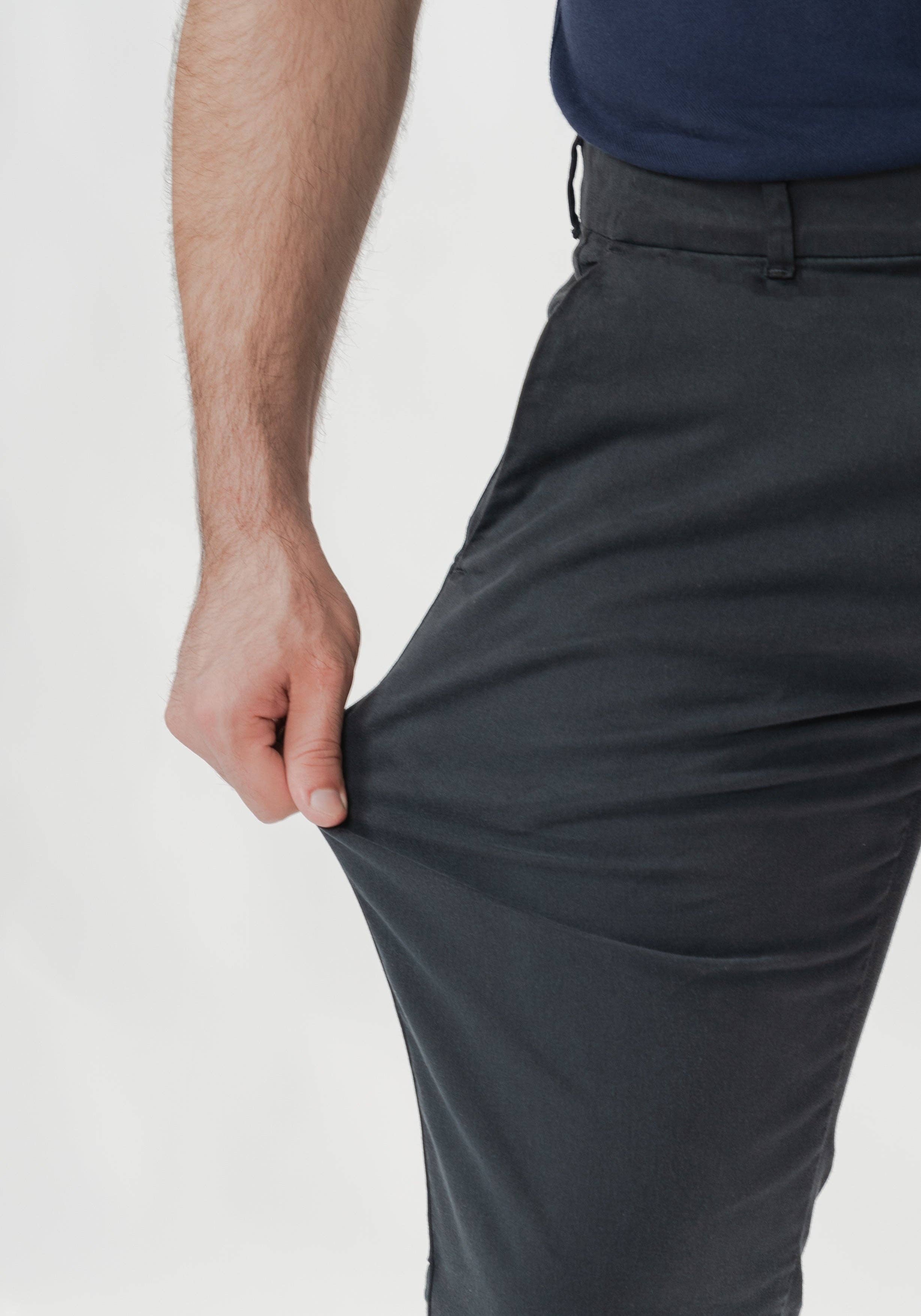 BRISK - Wholesale Pants - Men's - Dark Grey UltraFlex Slim Fit Chino6