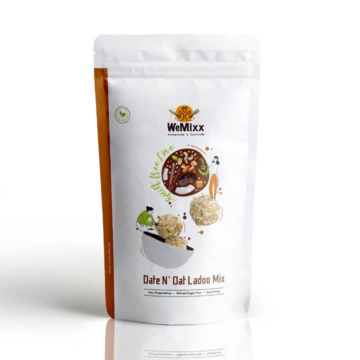 Mélange Ladoo aux dattes et à l'avoine de l'INDE (sans cuisson, SANS SUCRE RAFFINÉ) pour la vente par WeMixx