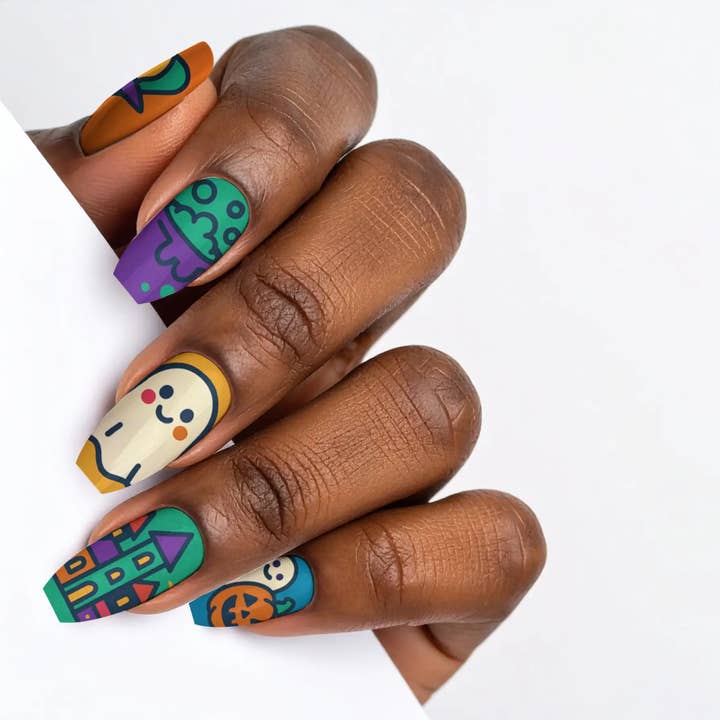 FYNE BODY - Wholesale Press-on/fake nails - Ghostly Glam Halloween Multicolor Press-On Nails39