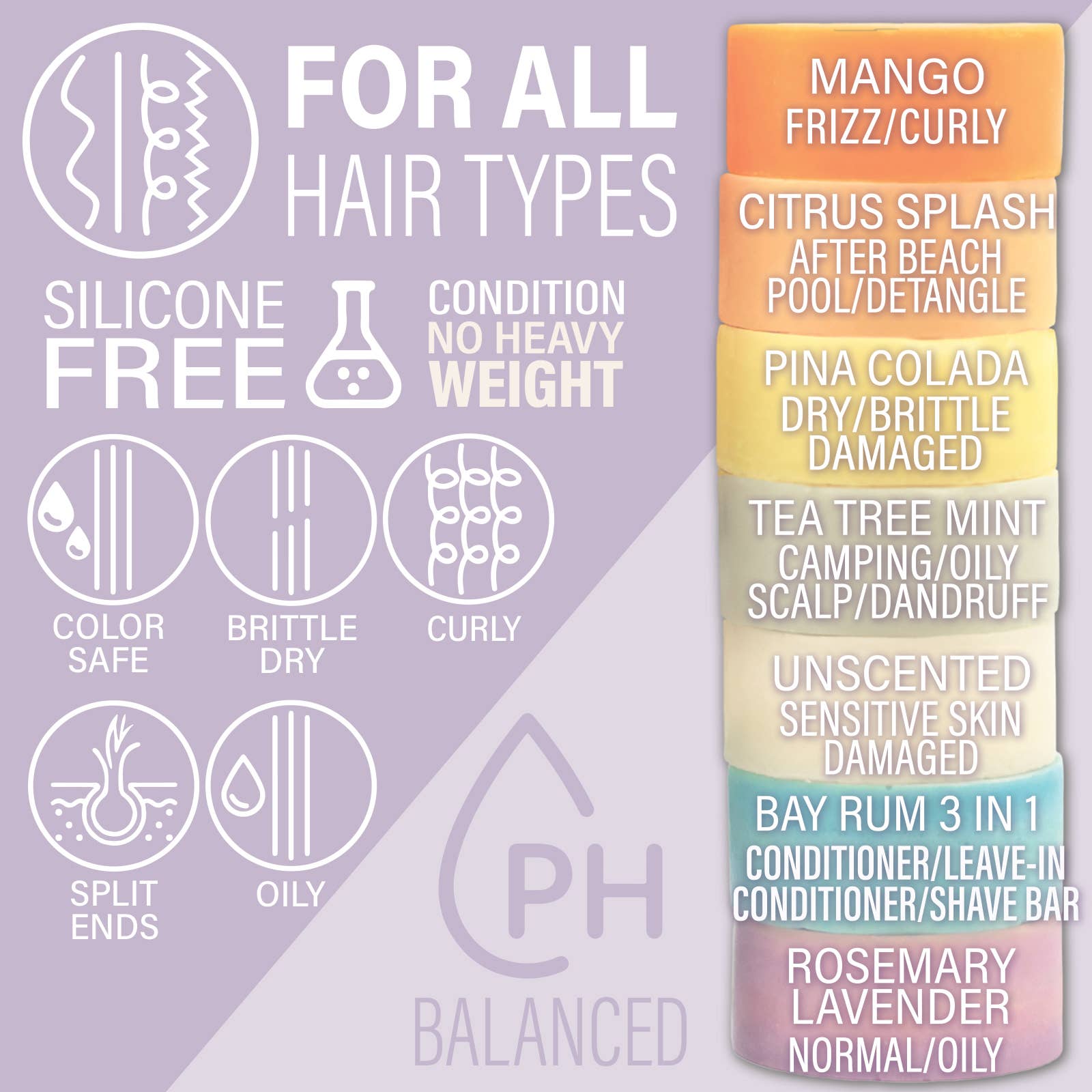 Luxiny Products - Luxurious Bath and Body - Wholesale Hair Conditioner - Conditioner Bar | Rosemary Lavender | Volume | Rice Protein4