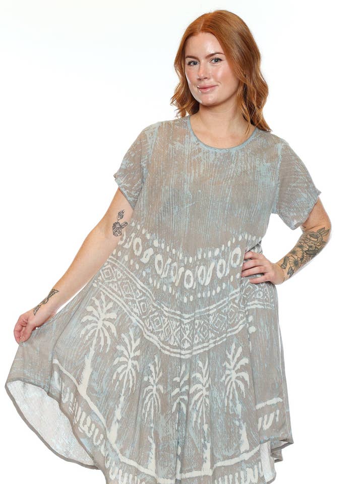 Rayon Umbrella Dress with Sleeves for wholesale by Papa Fashions