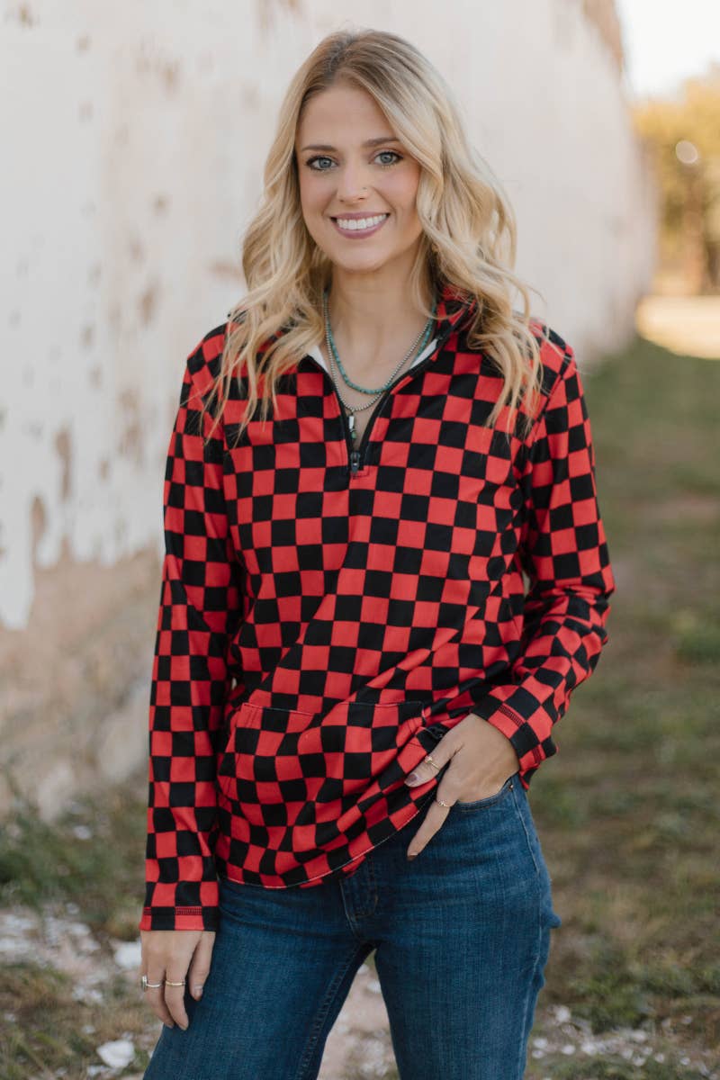 Sterling Kreek - Wholesale Sweatshirt - Women's - Pep Rally Pullover - Red & Black