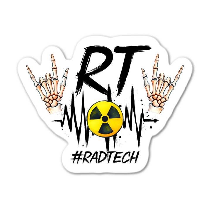 Rad Tech Skull Fingers Sticker for wholesale by Lyrical River Designs