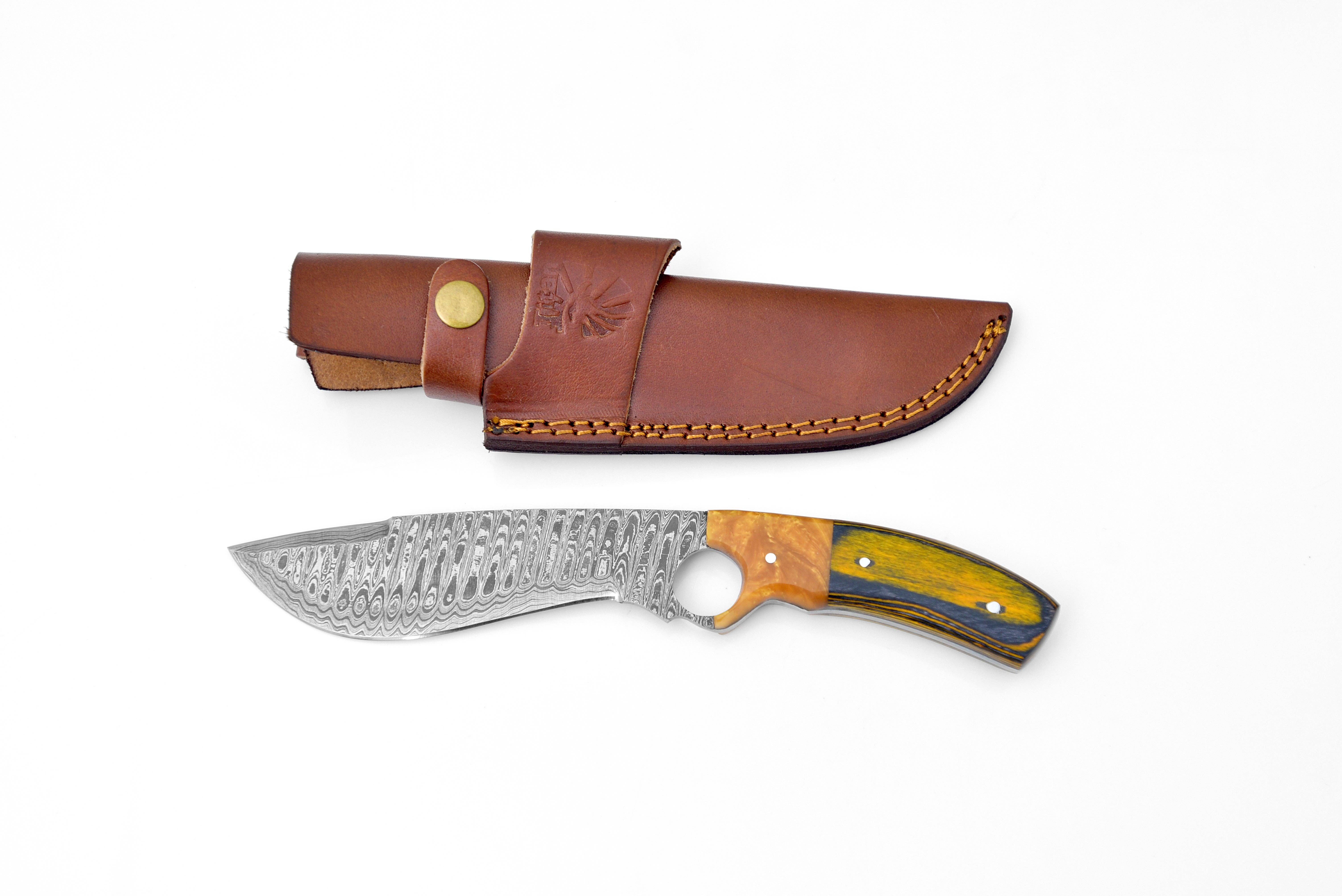 Titan International – wholesale Pocket knife/holder – TK-105 Damascus Puma-Claw,1