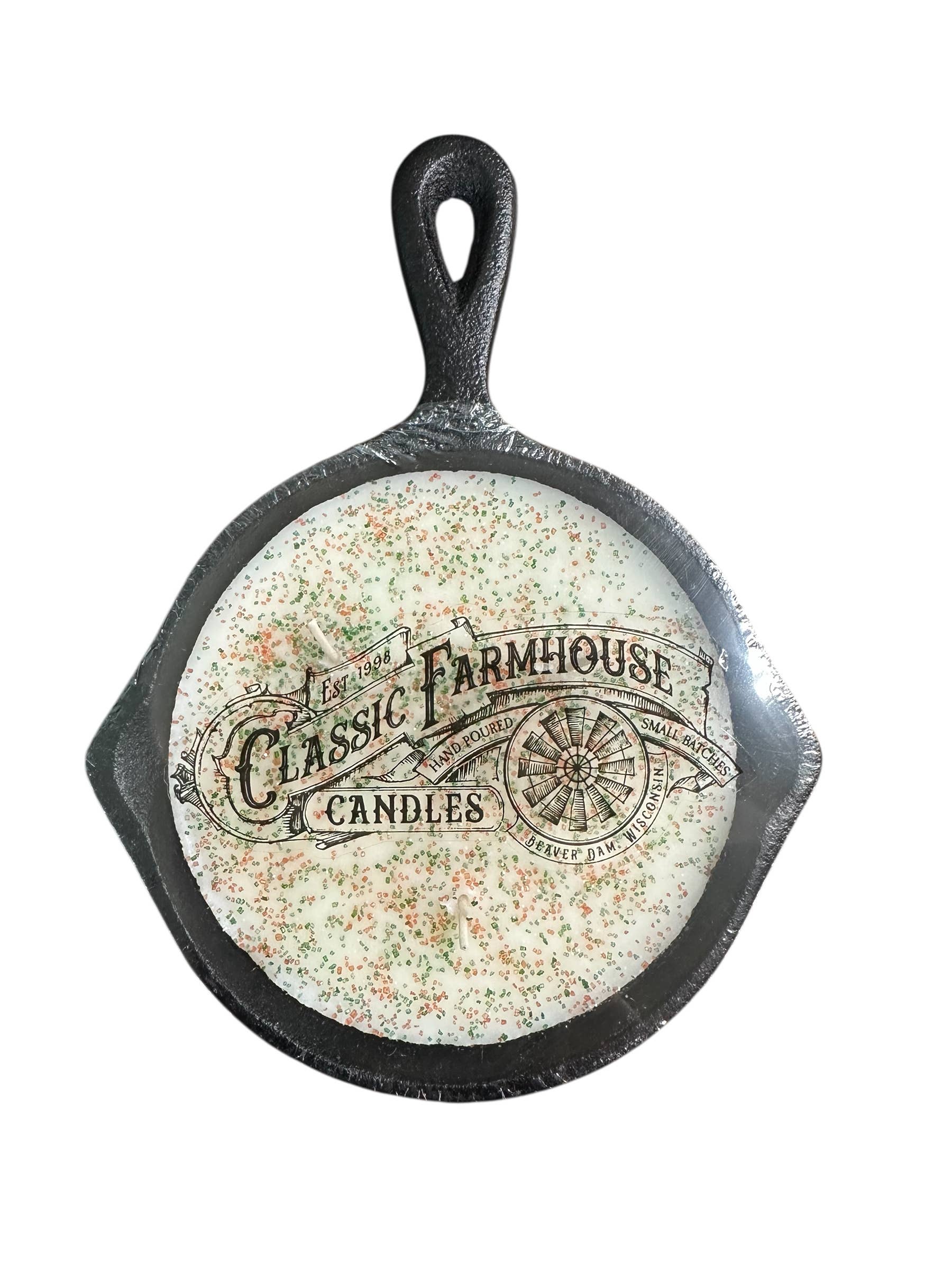 Classic Farmhouse Candles - Wholesale Jar/Filled Candle - Christmas Cookie 8 oz Cast Iron Pan Candle1