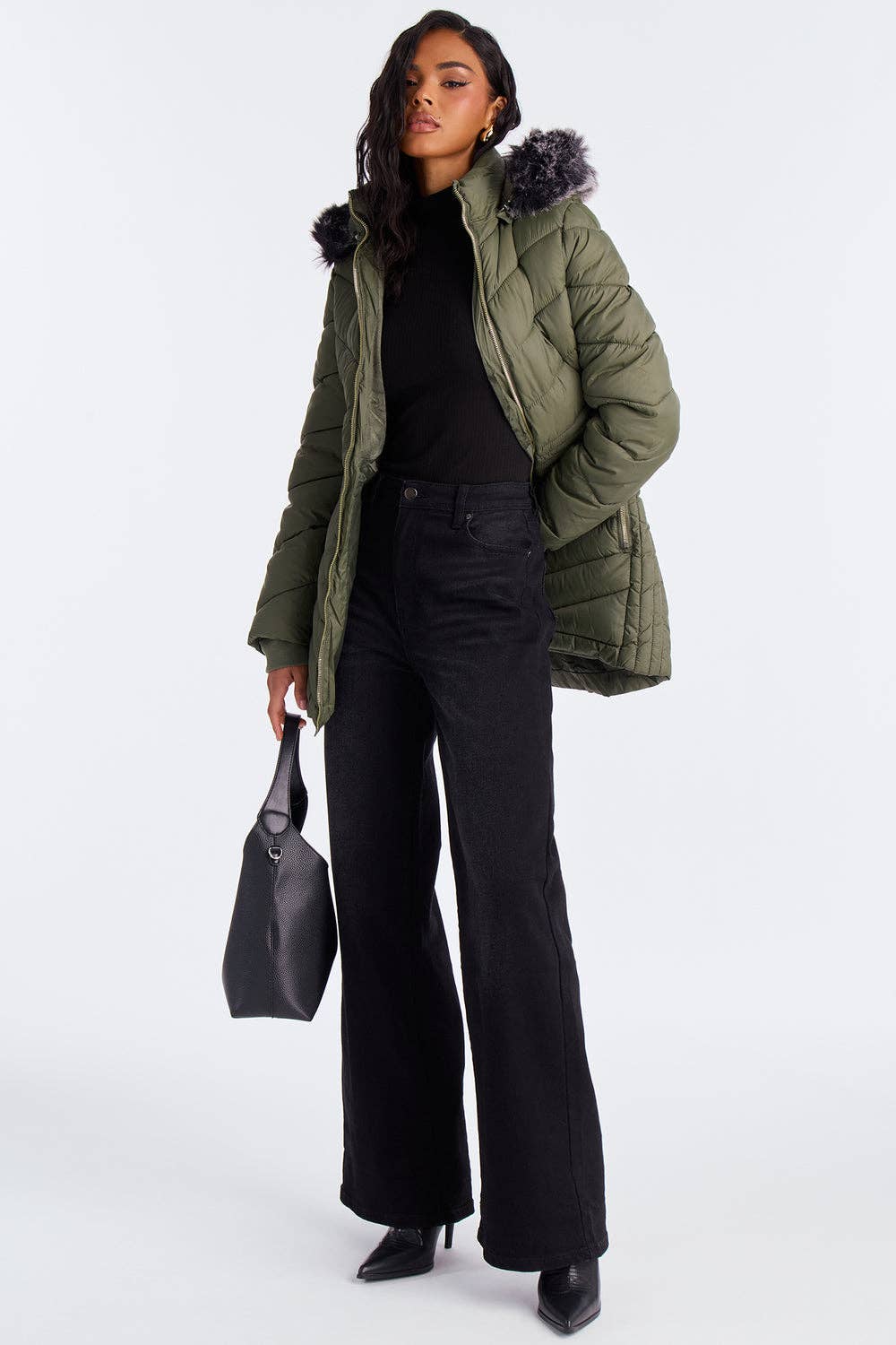 5besties inc - Vente Doudoune – femme - Doudoune longue à capuche8