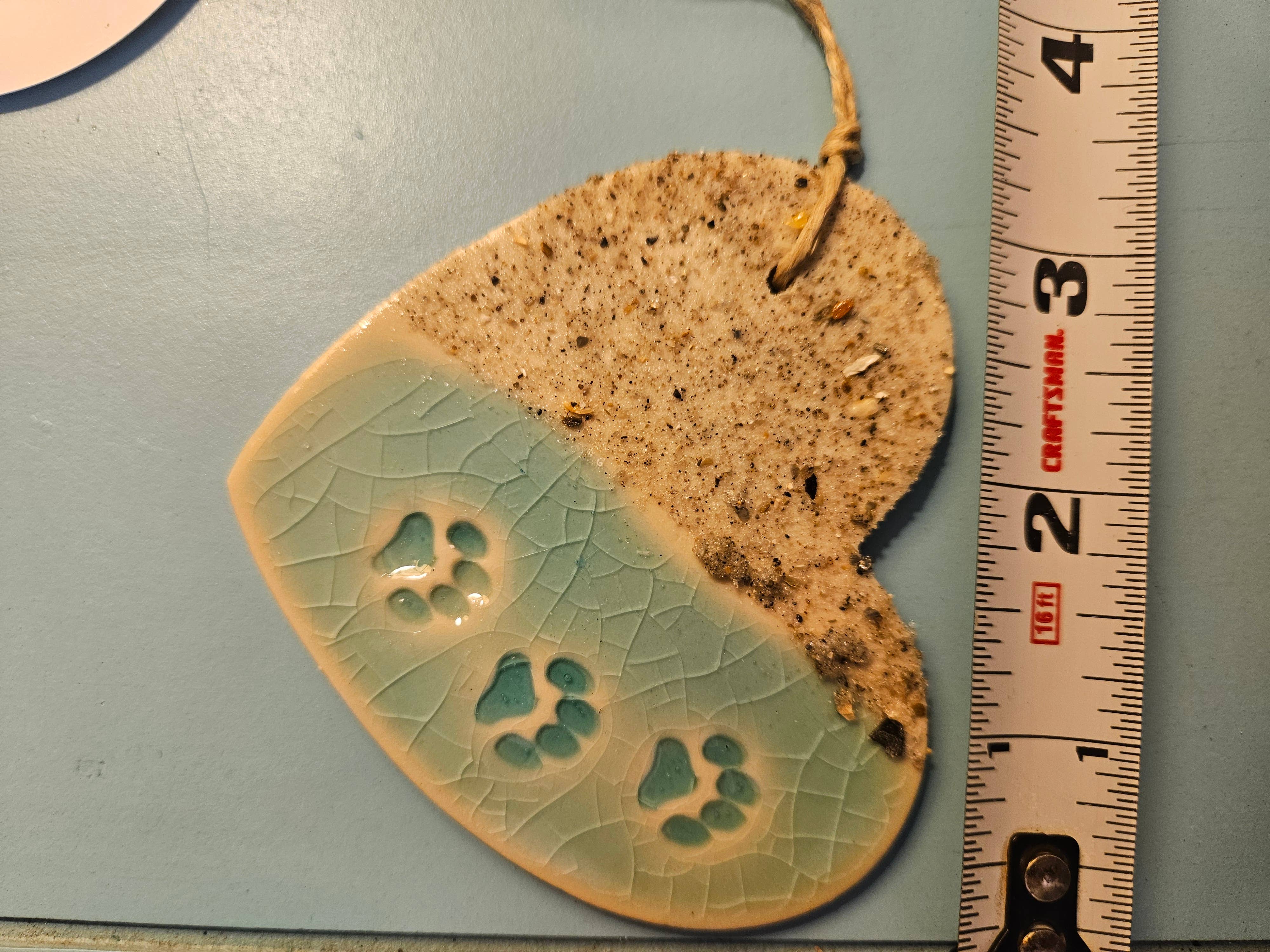 Teal Turtle Studio - Wholesale Ornament - Pet Beach Heart (Pet Lovers, Memory) *New larger size 5