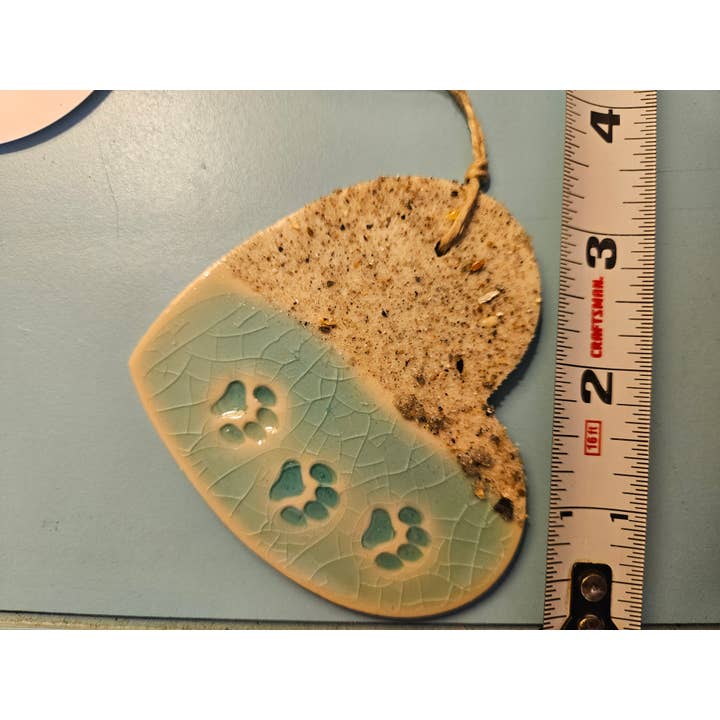 Teal Turtle Studio - Wholesale Ornament - Pet Beach Heart (Pet Lovers, Memory) *New larger size 5
