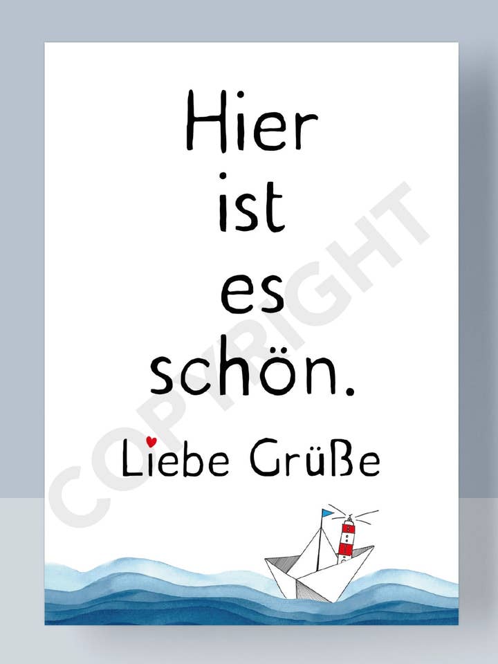 POSTCARD - IT'S NICE HERE for wholesale by HEIMARTLIEBE®