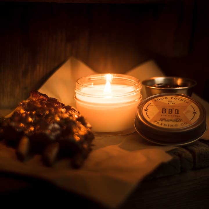Four Points Trading Co – Vela em jarro/copo por atacado – Vela de soja para churrasco 4 oz1